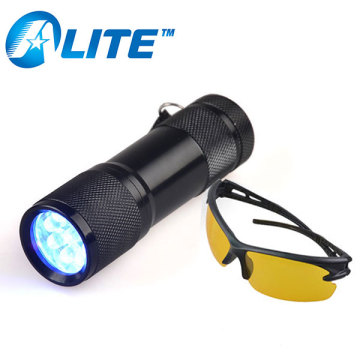 395nm Pet Urine Detector 9 Led Print Aluminum Flashlight Money Checking Flashlight Promotion Torch UV Led Flashlight