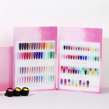 Embedded 120 Colors Nail Book for Manicure and Gel Polish Display in Nail Salons