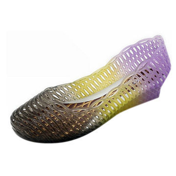 Women's Colorful Hollow Outdoor Jelly Shoes with Wedges