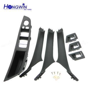 Black 7PCS LHD For BBMW 5 Series F10 F11 F18 Car Interior Door Handle Trim