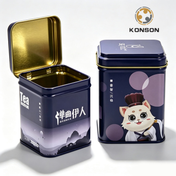 Airtight Food-Grade Square Tea Cans with Custom Printing