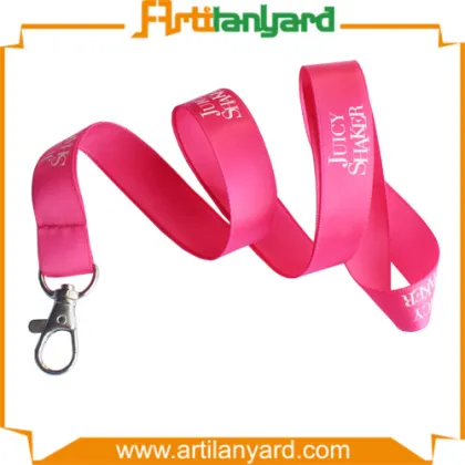 Costom Color Satin Lanyard with Printing