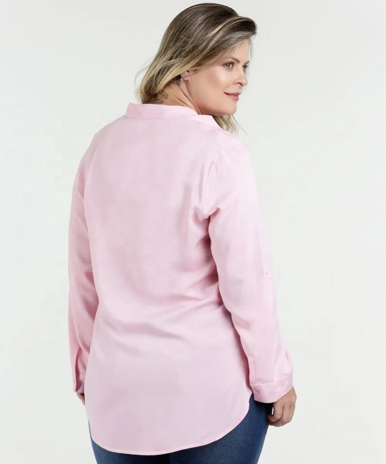 Toppar och blusar Plus Size långärmad blus