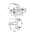 Chrome single lever lever mixer ji bo sazkirina eşkere