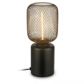 Modern Wire Mesh Table Lamp Black