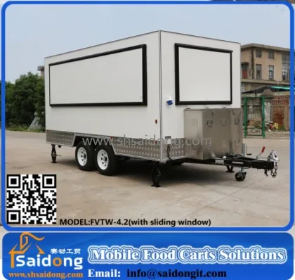 Best Design Mobile fast food trailer,fast food van mobile kitchen trailer