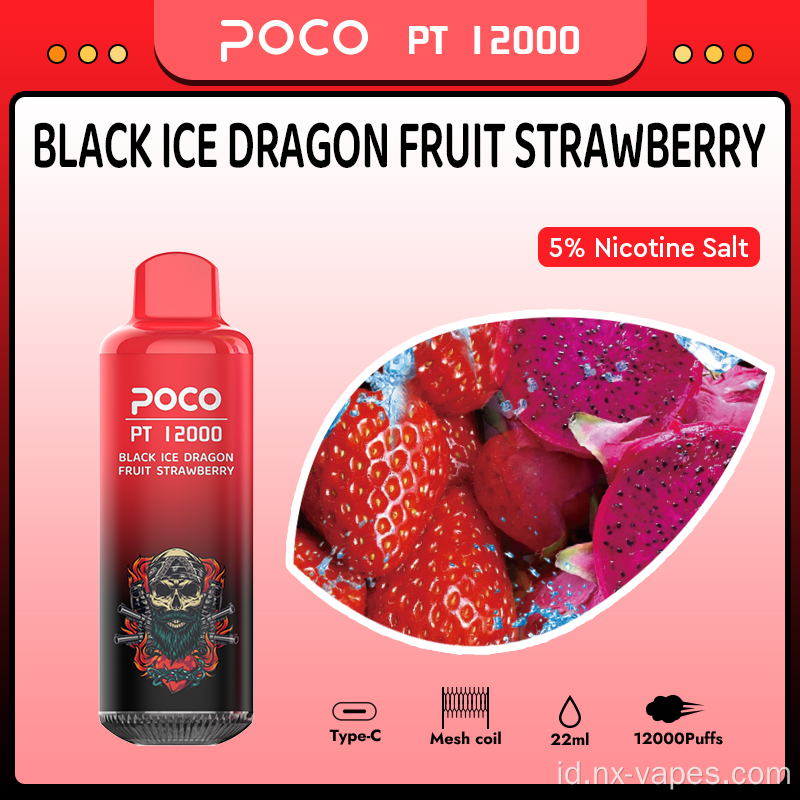 POCO PT 12000PUFFS Disposable Vape Wholesale Gratis Pengiriman