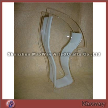 Clear and white ingenious acrylic/PMMA vase/flower vase/holder/stand/container