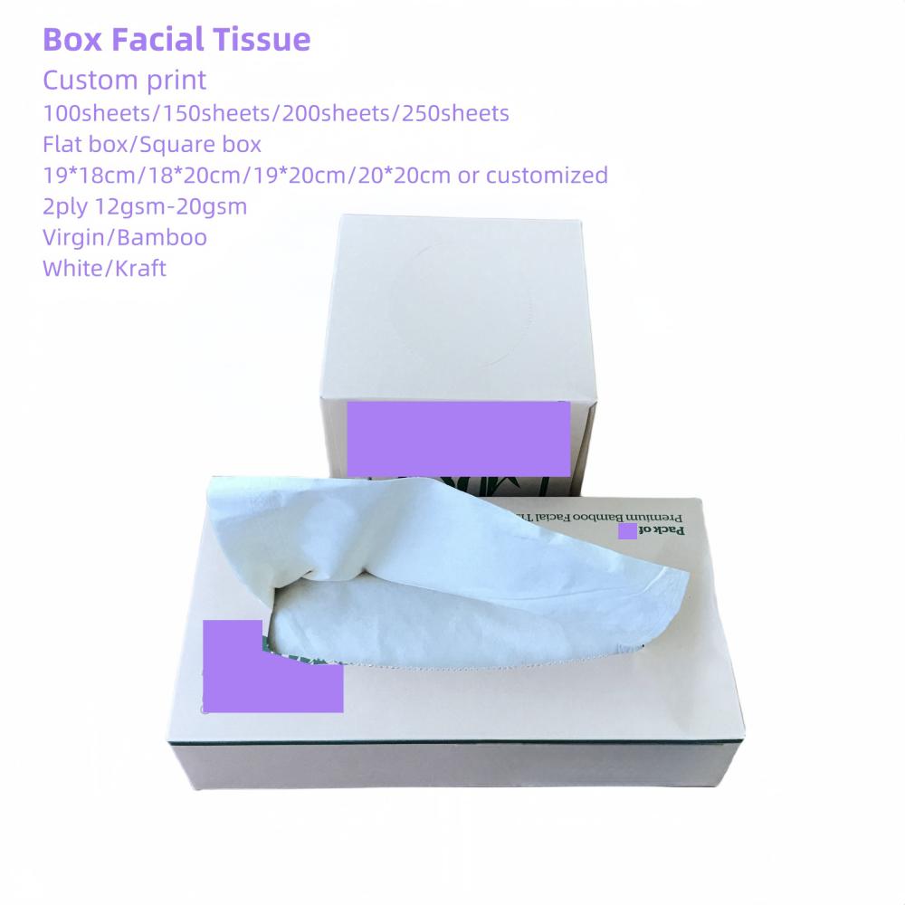 Caja plana OEM tejido facial