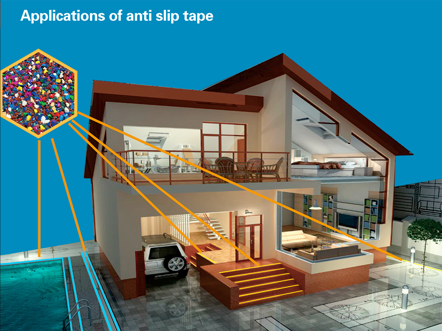 Rubber Particle Anti-Slip Tape