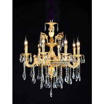 8 Lights Zinc Alloy Crystal Chandelier