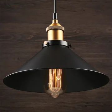 Vintage Black Iron Hanging Lamp for Dining Room Pendant Lighting