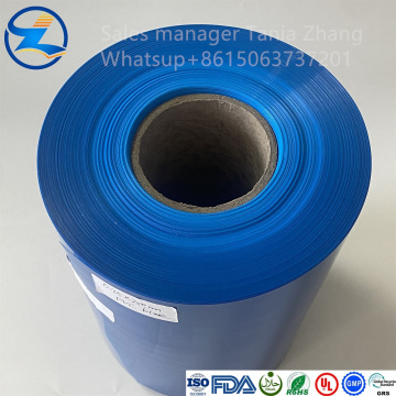 blister pharma packaging blue PVC film roll