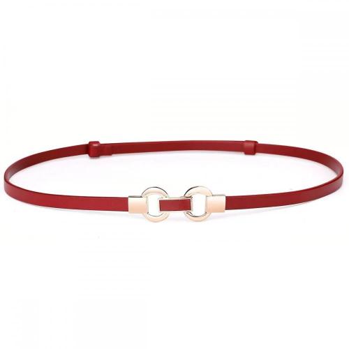 Thin white fashion belt for women