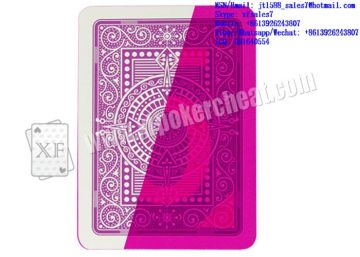 XF Invisible Ink Magic Markings On Modiano Texas Poker Purple Plastic Playing Cards For Gamble Cheat