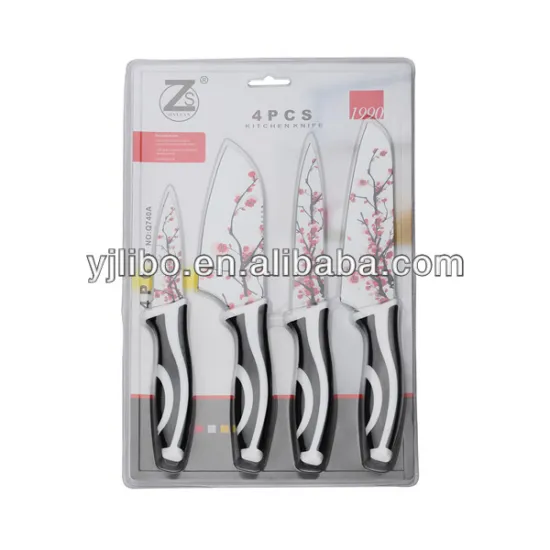 knife set with ceramic coating