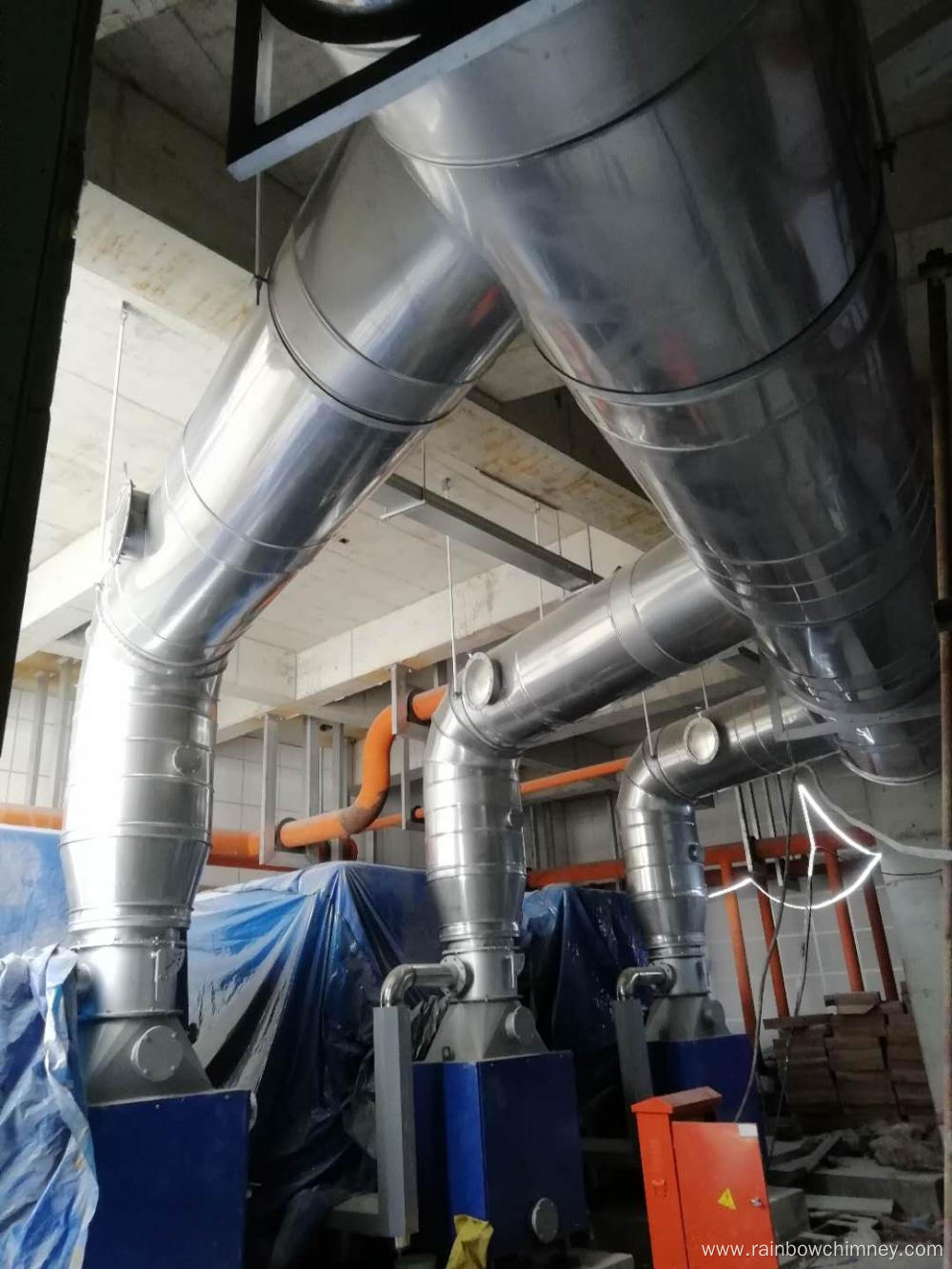 Double wall insulated stainless steel pipe
