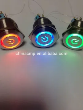 Metal dot illuminated push button switch, Anti-vandal push button switch, stainless steel pushbutton