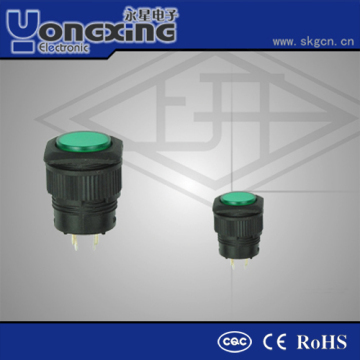 IP40 1A 250V AC 16mm CQC CE illuminated switch / anti-vandal pushbutton switch