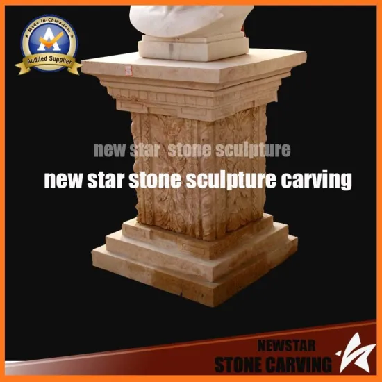 Roman Square Travertine Marble Pillars