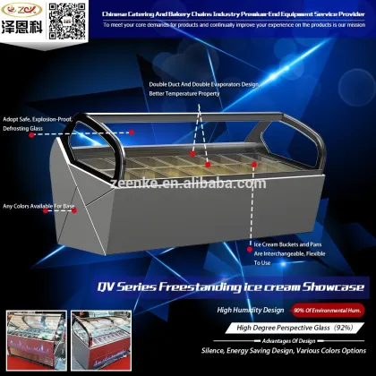 2017 ZEK new style differentgelato display freezers