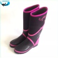 Botas de chuva de segurança na moda neoprene personalizadas com flor