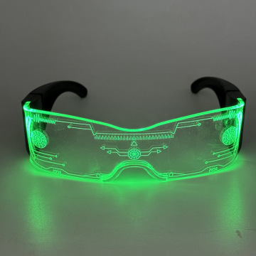 Futuristic Folding LED Light-up Glasses for Raves and Clubs