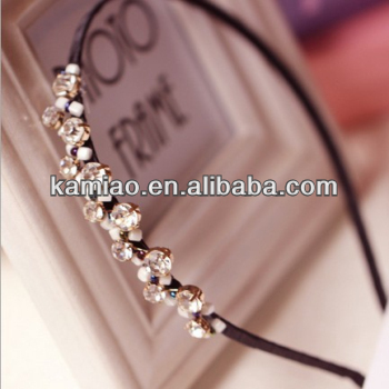 2014 new hair accessories metal hairband stones and crystals headband