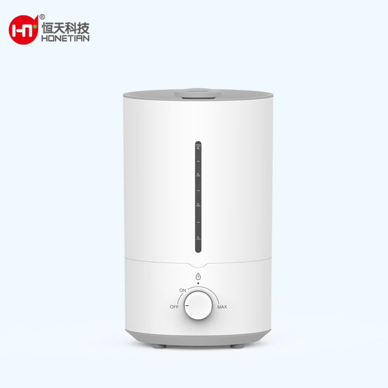 HONETIAN visible water level knob control 4.0L capacity 360 degrees adjustable nozzle white colour indoor plastics humidifier
