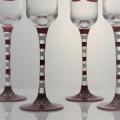 champagne flute glass with monogram design