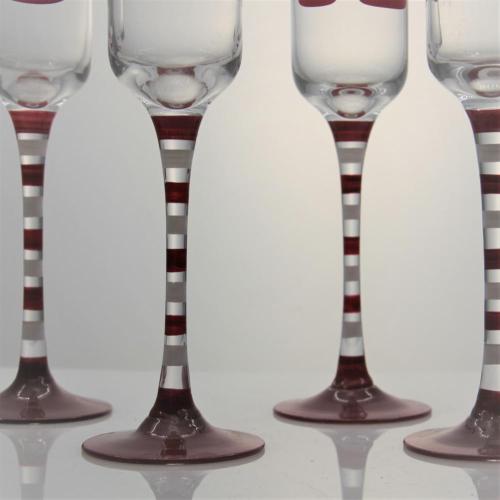 Wine Glasses champagne flute glass with monogram design Manufactory