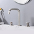 Three Hole Bathroom Basin Brass Water Faucet