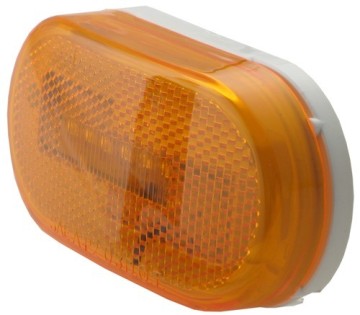 Oval LED Trailer Clearance (Side Marker Light With Reflector)