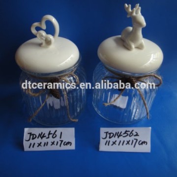 2015 New Glass Jar with Ceramic Lid