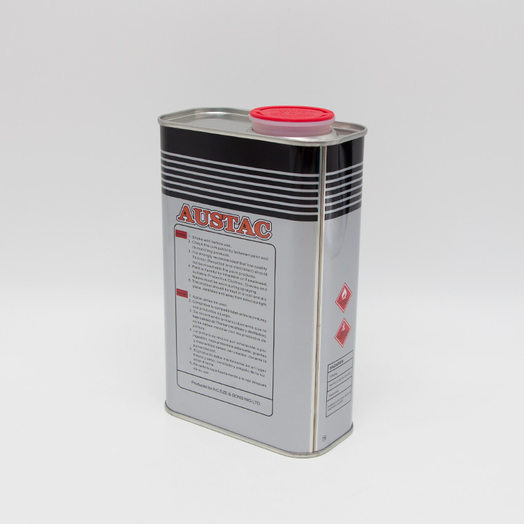 1 liter square paint metal can for glue