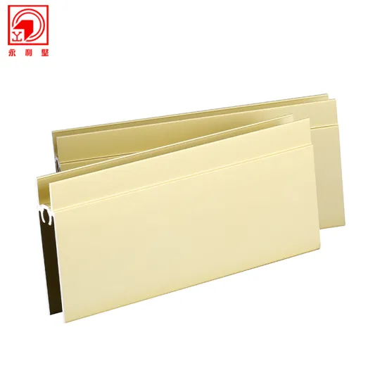 Golden Aluminium Door Bottom Profile for Sliding Wardrobe Doors