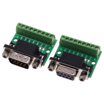 Adaptateur féminin mâle DB9 pour RS232 RS485 SIGNALS MODULE Terminal Connecteur à 9 broches