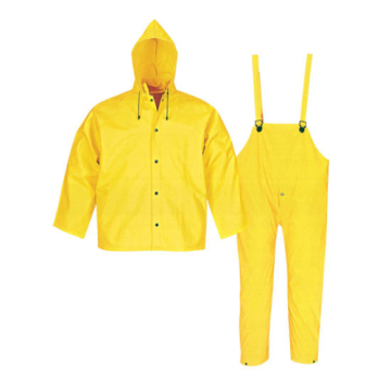 Polyester waterproof adult rainwear with overalls