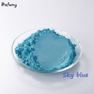 Pearlescent pigment pearl powder natural mica powder for cosmetics&car coating Color:Sky blue 500g/bag