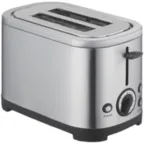 Electric 2-Slice Toaster with Wide Slots for Bagels & Waffles, Removable Crumb Tray & Bagel Defrost Cancel Function