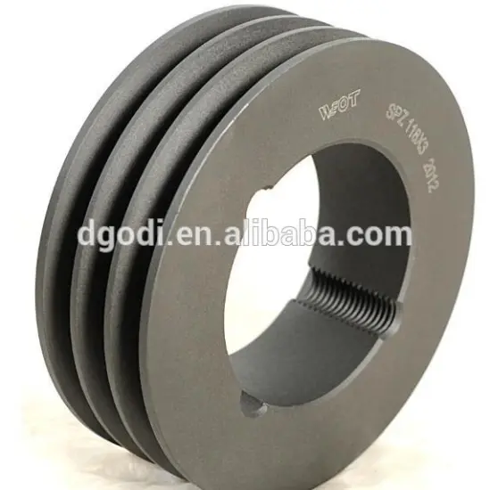 sand blasted aluminum taper lock pulley and air compressor pulley wheels