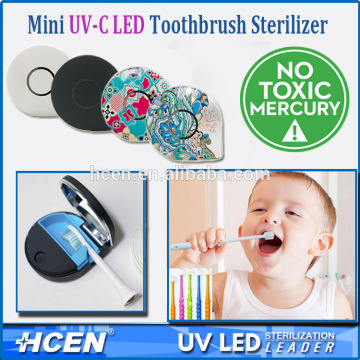 UV LED sterilizer toothbrush sanitizer fit parent and kid toothbrush