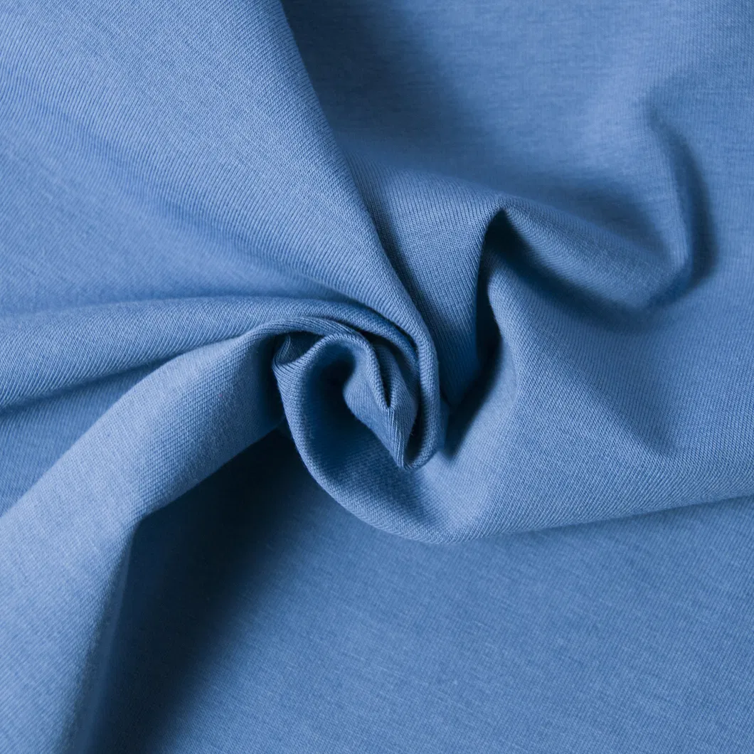 L ผ้าคอตตอนสแปนเด็กซ์ซิงเกิลเจอร์ซีย์ Soild Combed Compact Siro น้ำหนักเบา