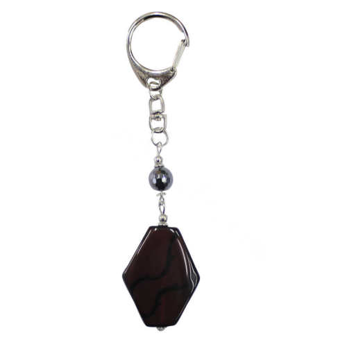 Natural Gemstone Agate Keychain