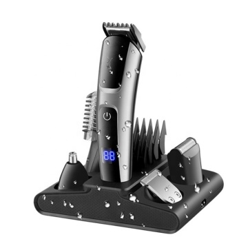 Waterproof grooming kit for men 5 in 1 hair clipper men grooming set body beard hair trimmer