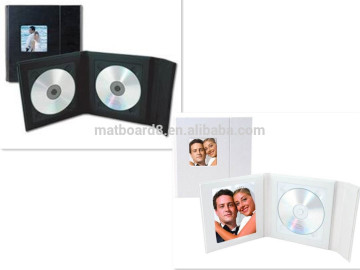 Customized Top Quality Handmade Luxury Black Leather Wedding DVD / CD folio