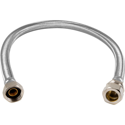Hot water flexible braided hose connection pipe