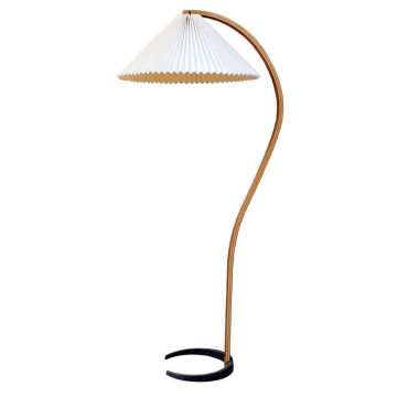 Nordic Minimalist Vintage Umbrella Floor Lamp with Pleated Shade