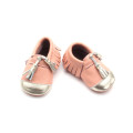 Newborn Baby Moccasins Tassel Unisex Genuine Leather Baby Moccasins Supplier