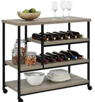 Kitchen Trolley Shelves with Stainless Steel Top Types